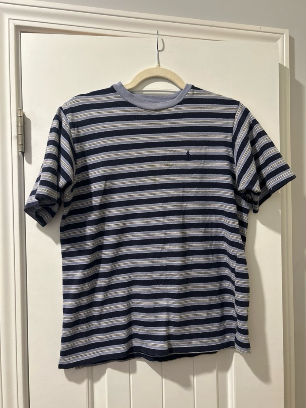 Ralph Lauren Striped Short Sleeve Tee in Navy and Light Gray